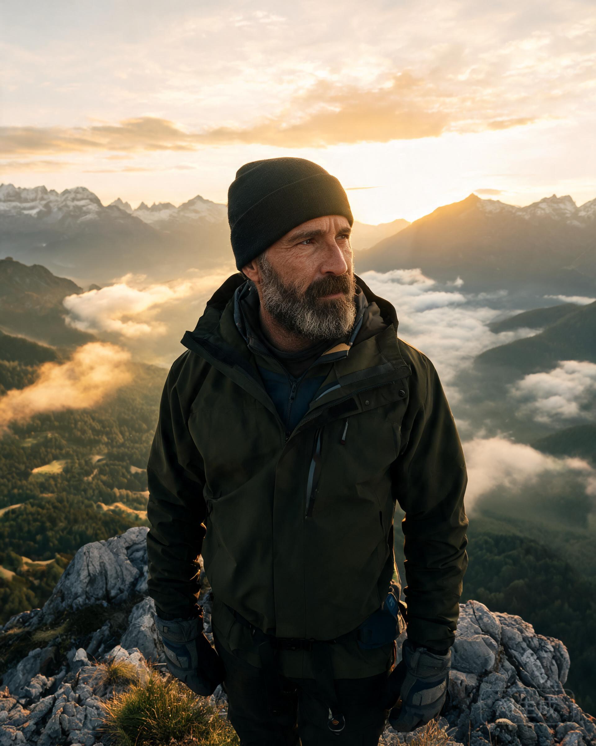 Marcus Hale, BeaconHerm founder, on a mountain ridge