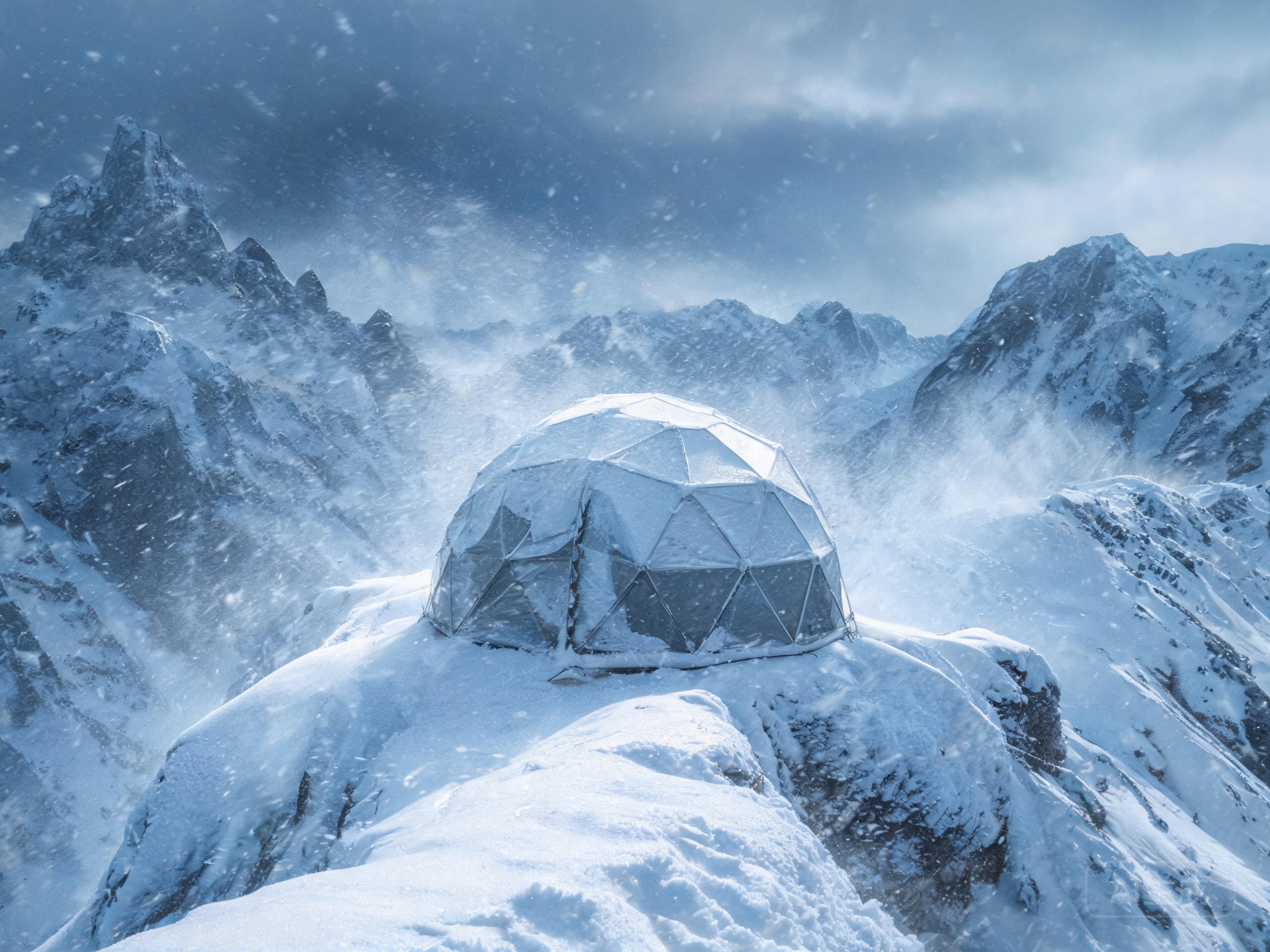 Northridge Expedition 3P covered in snow